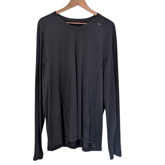 Lululemon Metal Vent Tech Long Sleeve Shirt Men's size XXL Athletic Light Black - Picture 3 of 10